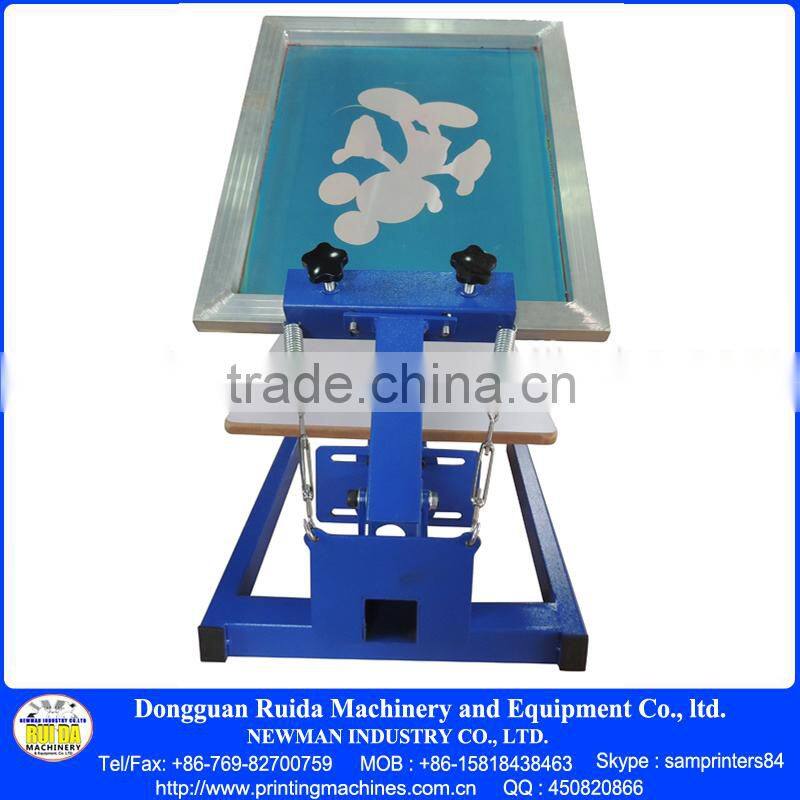 NS101 Manual 1 color 1 print bed table top T-shirt screen printing press