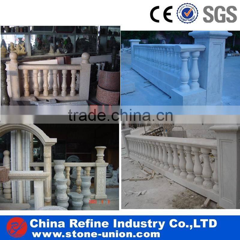 Red granite square column