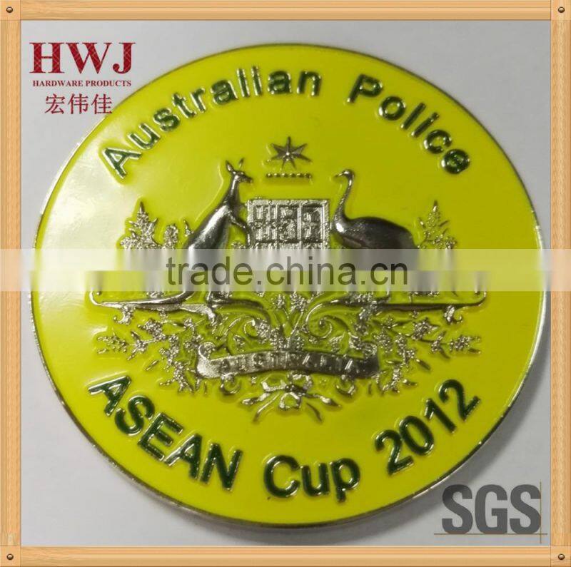 3D custom logo anti-brass plating metal challenge coin