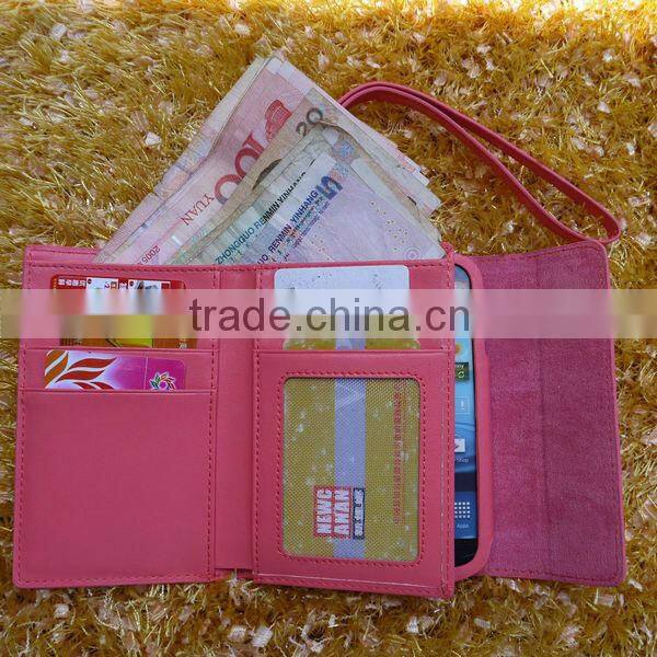 mini I9300 wallet case for Samsung GALAXY S3 hot selling
