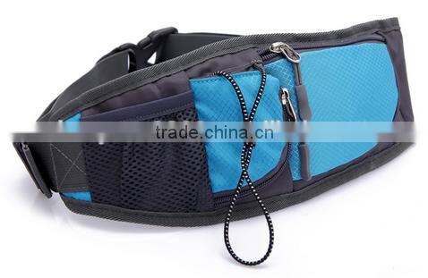 Fashion fanny pack waterproof nylon waist bag With Adjustable Strap and Bottle Holder