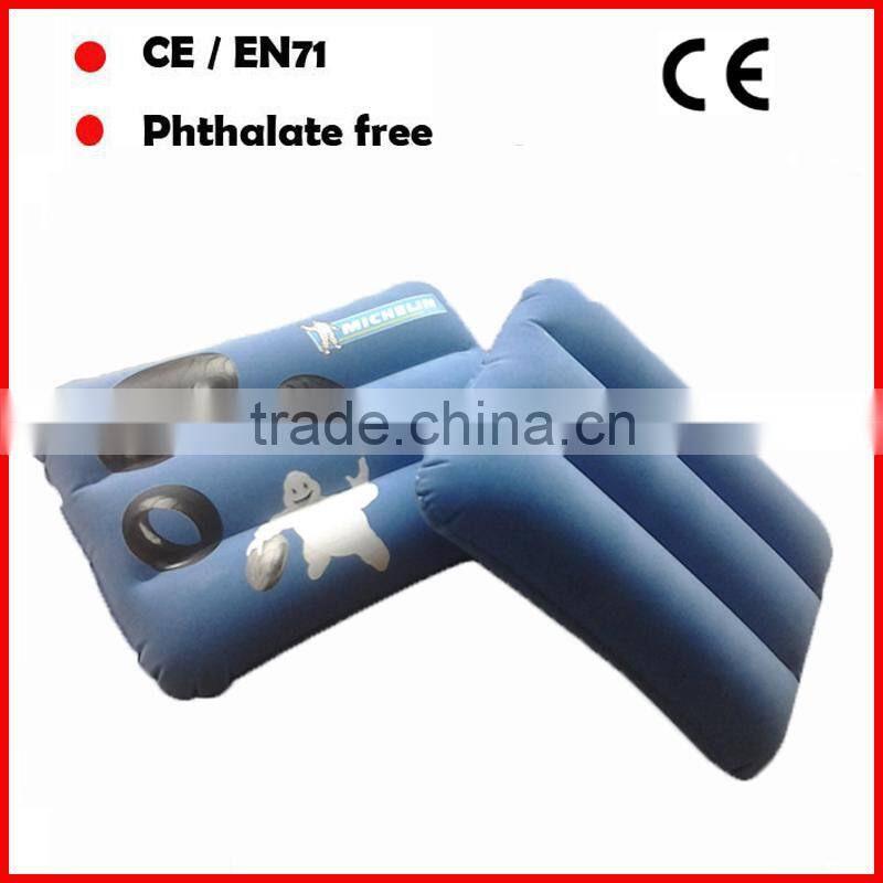 Frosted pvc inflatable pillow custom logo for promotion
