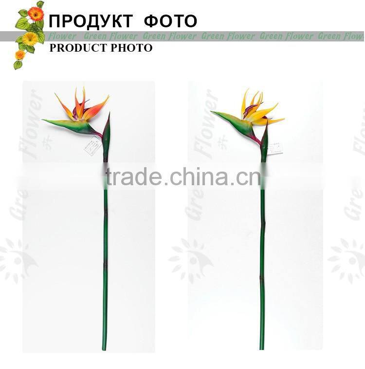 greenflower 2016 Latex PVC Bird of Paradise artificial flowers gift for Wedding decrations flowers
