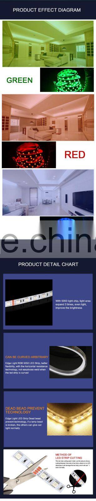 Edgelight SMD3014 LED strip , white color led flexible strip light ,UL ce rohs dc12v led strip