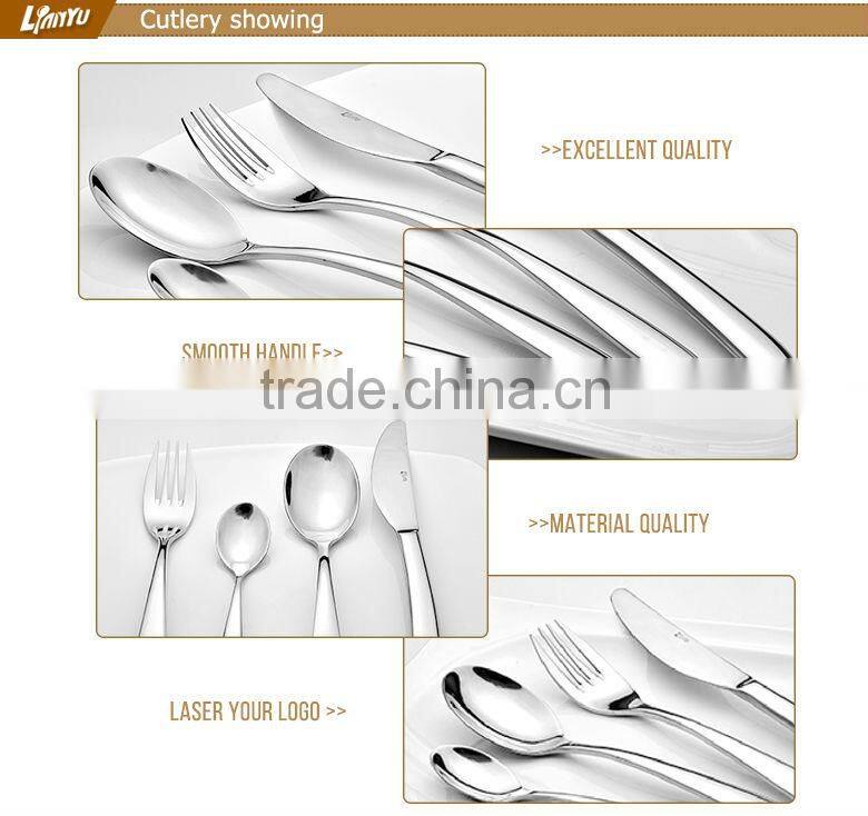 Popular hot sell stainless steel hotel spoon knife forks set