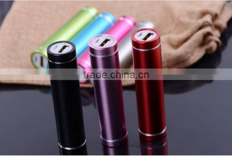 2200mah portable lipstick/cylinder shape power bank for iphone 5, Samsung, mobile phone