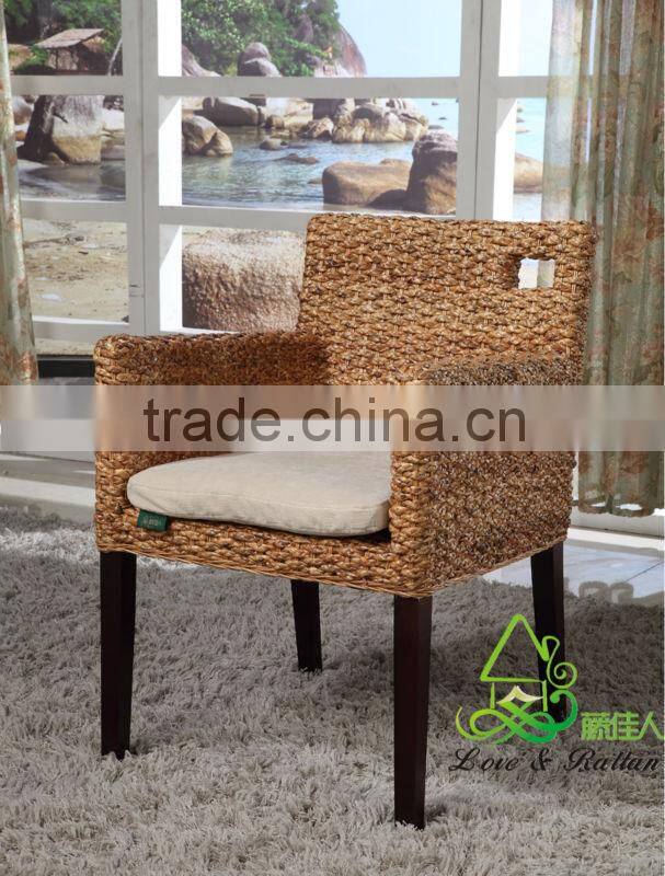 Super Cheap Bali Indonesia Design Coffee Handmade Seagrass Natural Rattan Wicker Wood Side Dining Chair