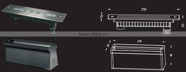 China Wholesale RGB 3in1 / Single color 6X2W Recessed Strip LED Underwater Lights