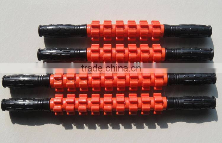 soft silicone spinning ball running muscle massage stick