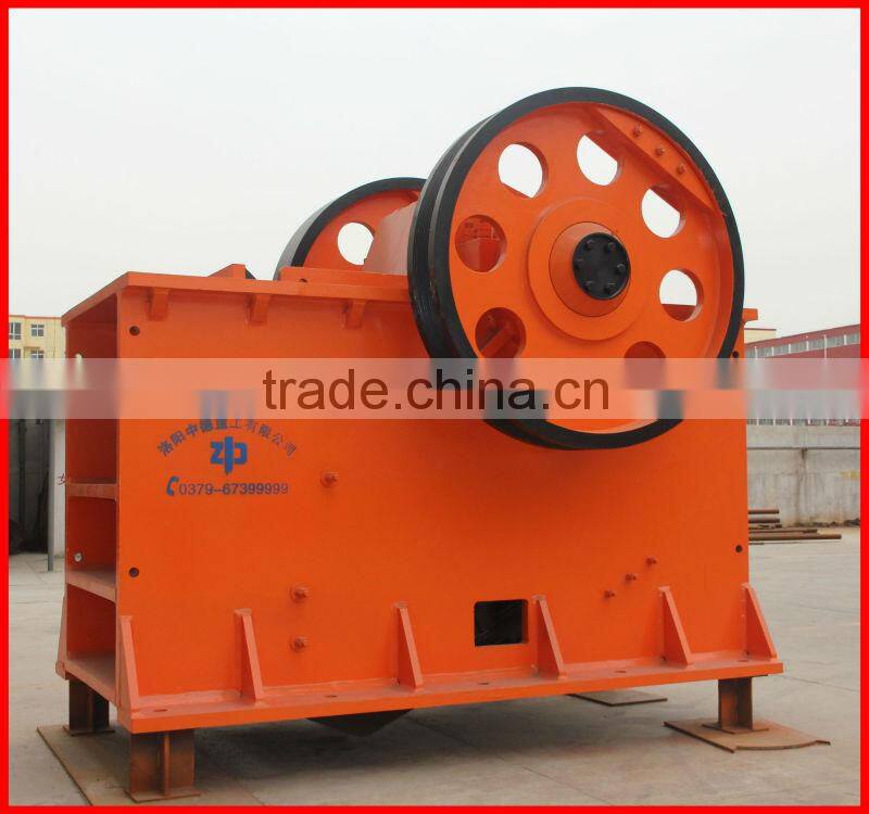 ZHONGDE leading PE series stone jaw crusher with CE for gold/Iron ore/stone crushing