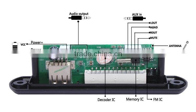 Portable audio module fm radio mp3 player china manufacturer circuit pcba