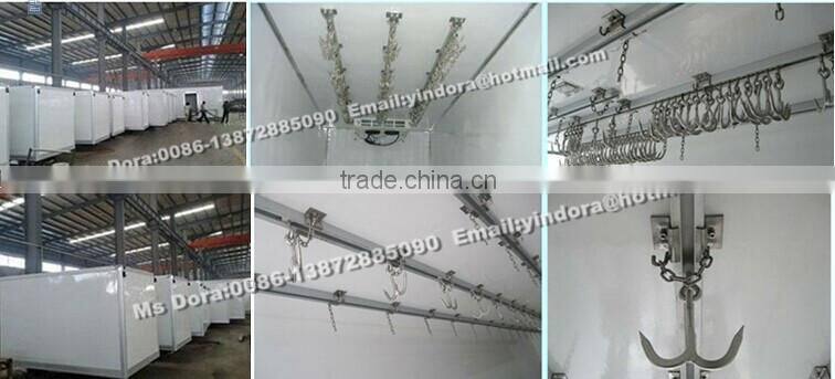 YUEJIN 4X2 china refrigerator van truck for meat and fish