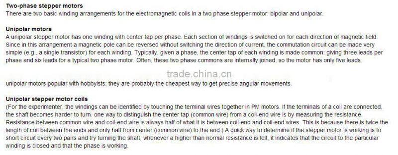 High Power 57mm Hybrid Stepper Motor/1.8 Degree Stepping Motor 57STH56-2804A