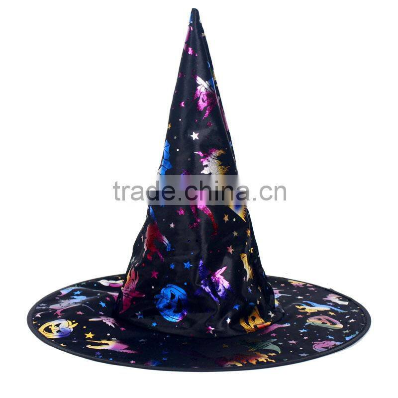 Printed colorful witch hat