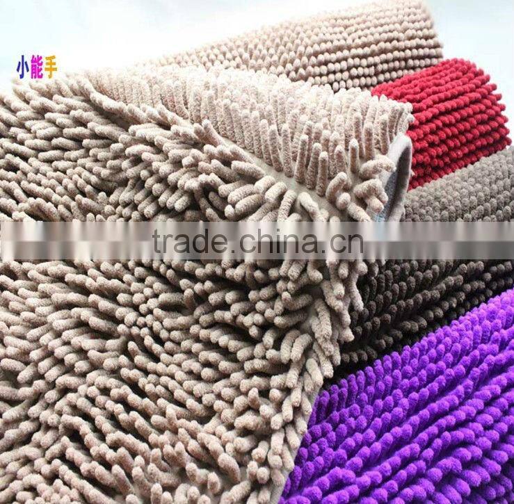 chenille high pile floor mat with anti slip base