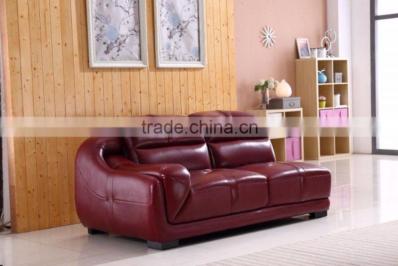 living room leisure setion leather sofa, comfortable sofa