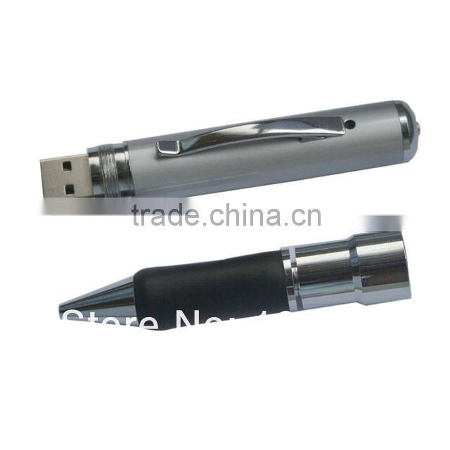 Hot sale pen JVE-3102A Silver/Black color pen camera with usb drive;video camera