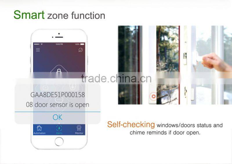 2016 home entertainment and protection WIFI wireless alarm system,workable with home appliances via App