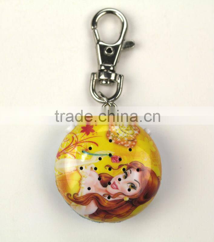 ABS plastic pre-record talking button Keychain For promotion gift