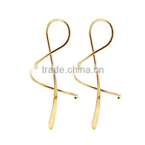 14k Gold Spiral Earrings Tailored gilded beautiful designed earrings