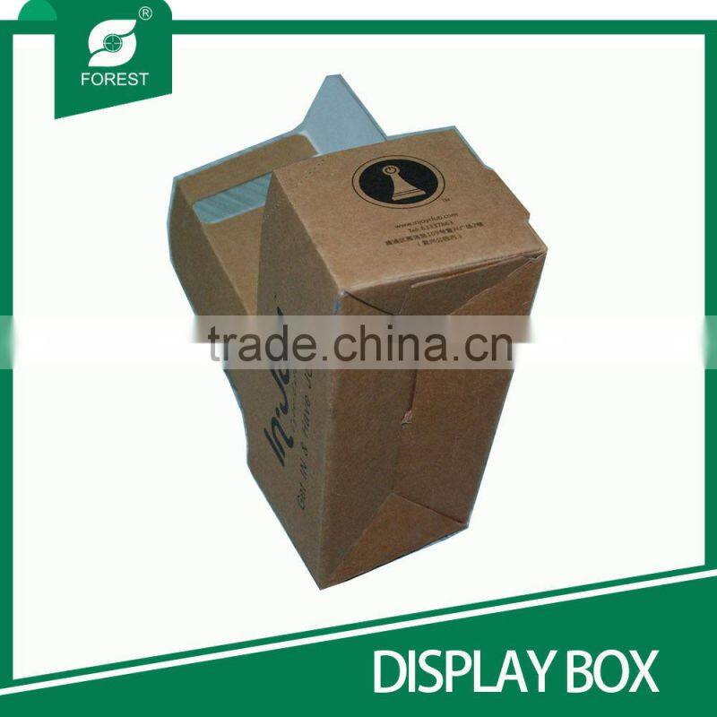 CUSTOM MADE PAPER BOARD DISPLAY BOX FOR PACKAGING TWO BOTTLE WINES WITH HANDLE