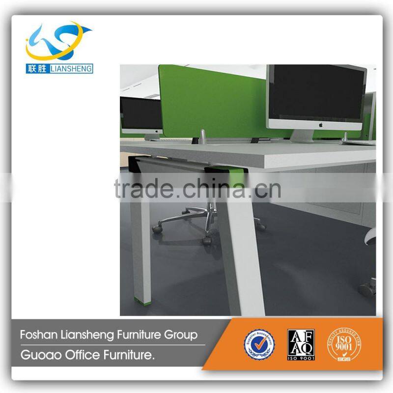 Luxury melamine panel pvc edge banding 4-seating staff work table KD-11b