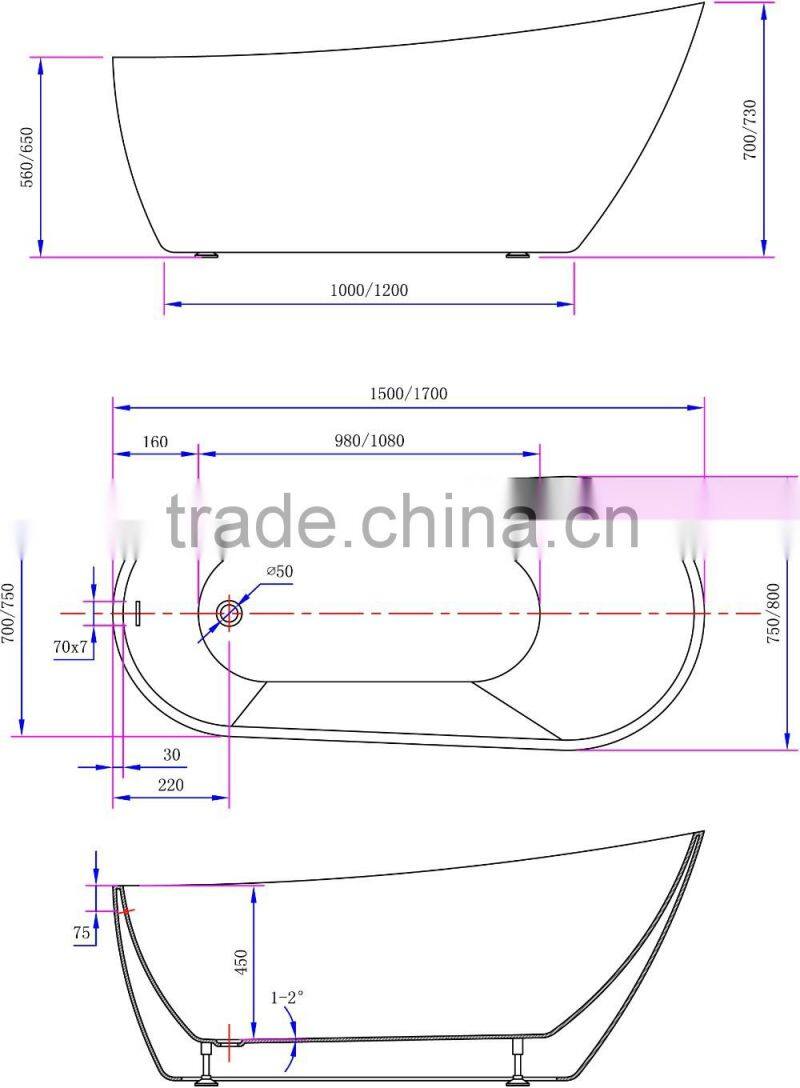 cUPC acrylic bathtub, freestanding bathtub,bathtub