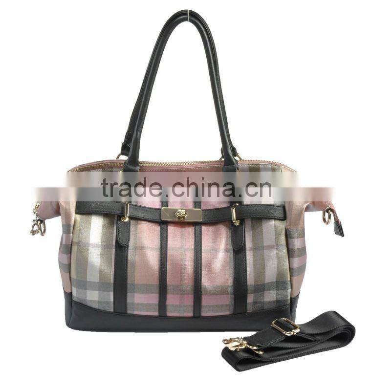Summer hot! Plaid Printed PU shoulder bags fashion ladies handbags 2012