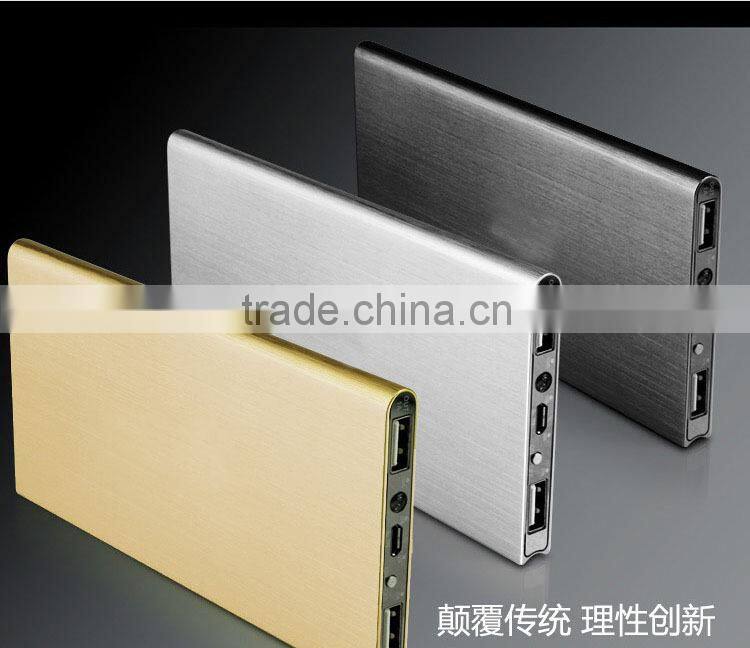 ultra thin slim Portble Big capacity china shenzhen card power bank 20000mah