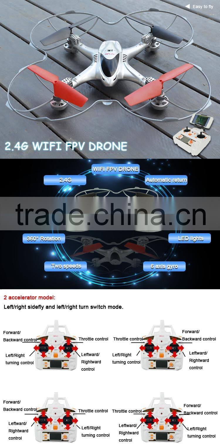 Hot new product wifi rc quadcopter fpv headless mode toys with built-in camera.