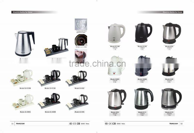 1.2L #304 + STRIX stainless steel electric kettle K41- HONEYSON