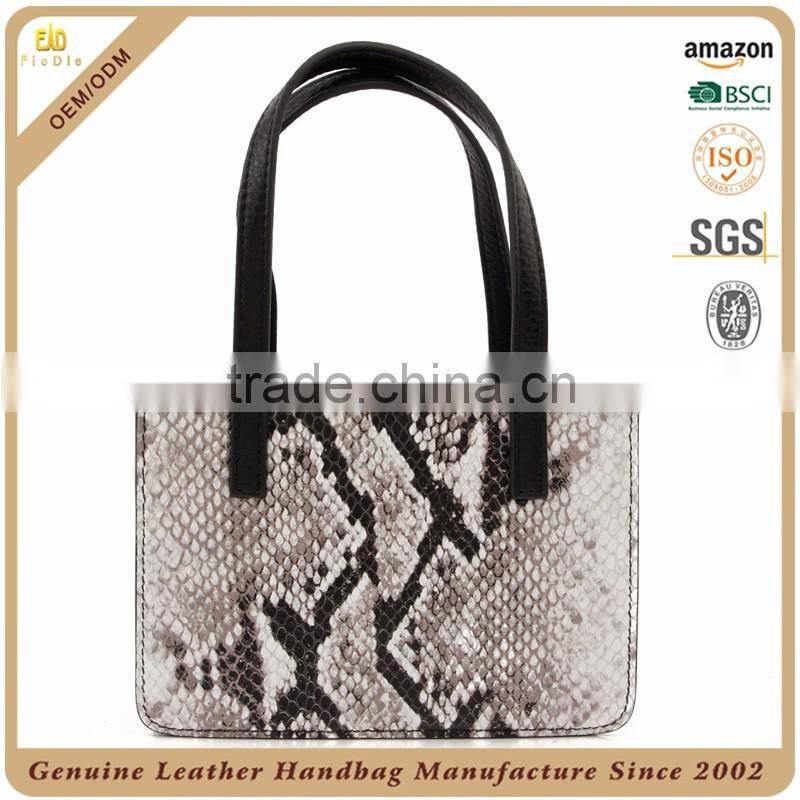 CSS1799-003 Chinese leather bag manufacturer Snake Grain Genuine Leather Small Elegant Evening Clutch Bag