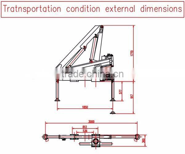 2 ton trailer or truck mounted electric or hydraulic crane
