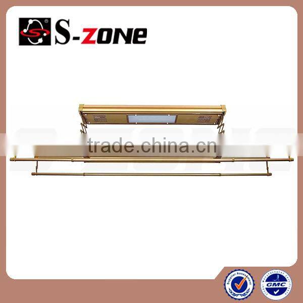 ceiling mounted fancy metal clothes hanger rack for clothes