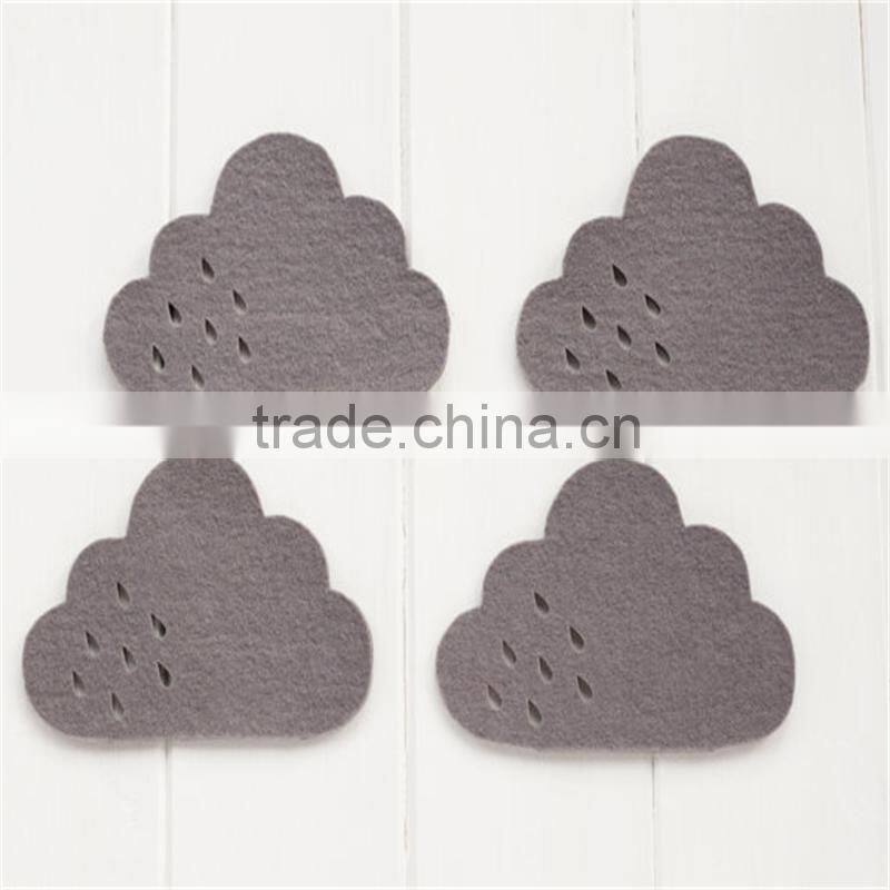 Felt house decorations, felt clouds,felt raindrops