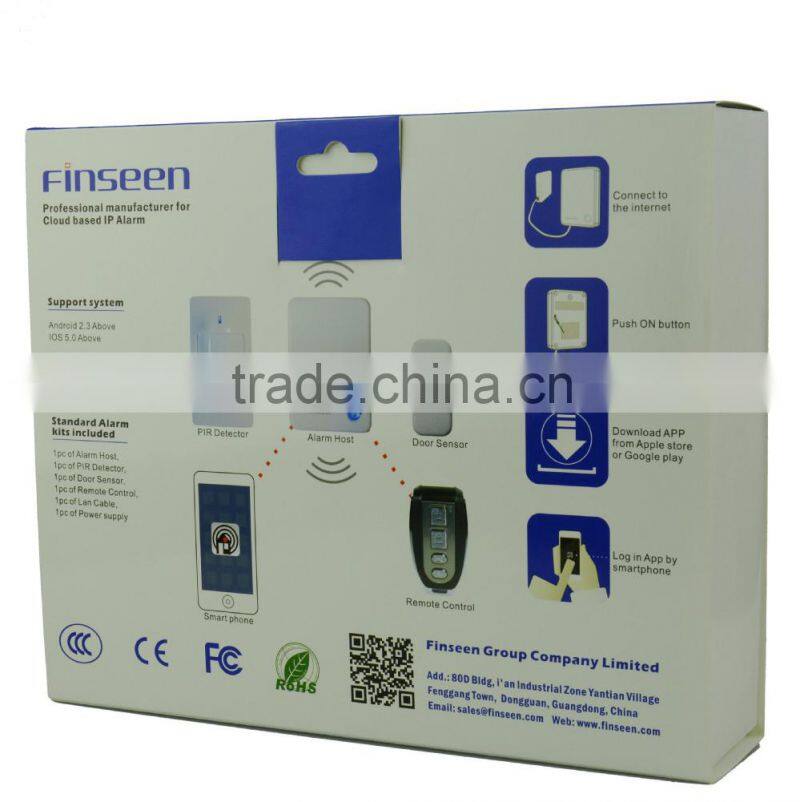 Cloud Server IP Network Burglar Alarm with 868mhz Frequency