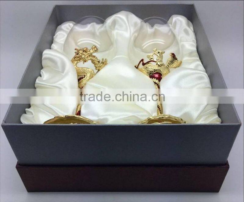 2014 New Design, Crystal/Glass Candle Holder with Enamel for Newly Weds