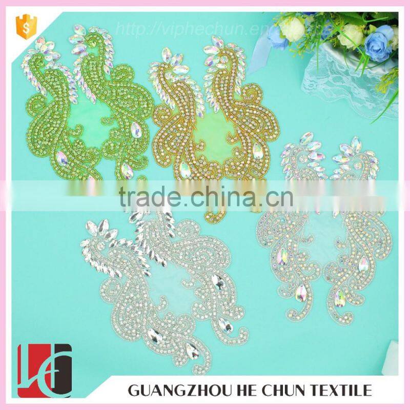 HC-3598 Hechun Single Hotfix Sewing Stone Applique for Woman Dress
