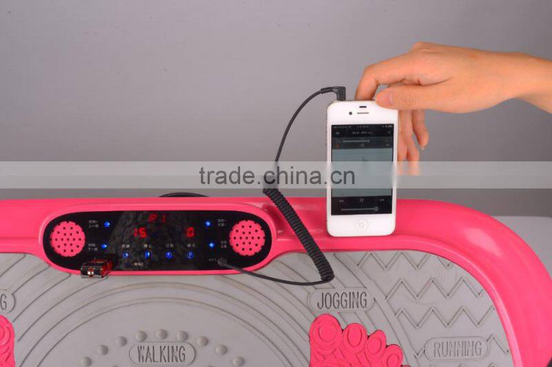 ultrathin vibration machine crazy fit massager with MP3, bluetooth, remote control