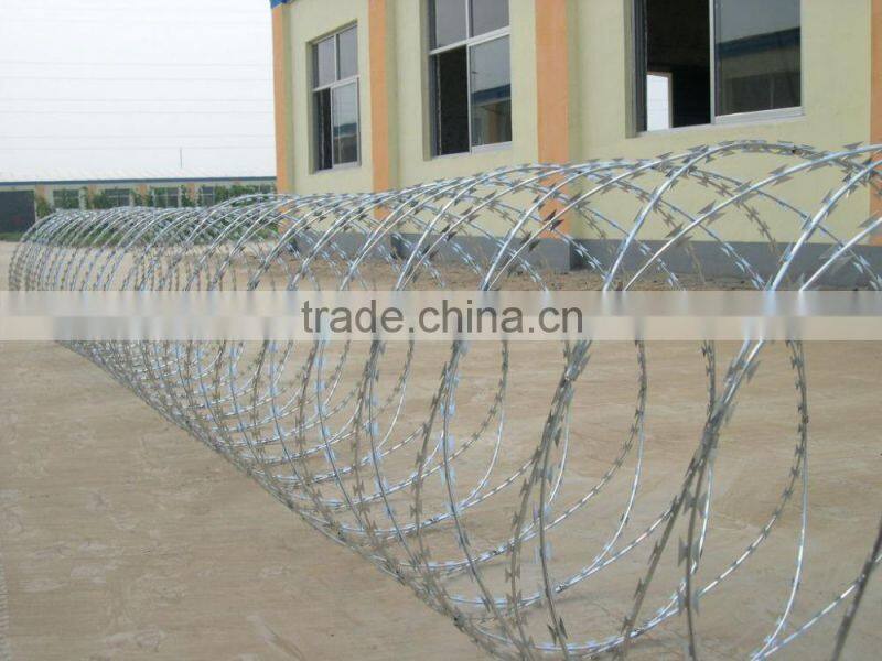 Razor barbed wire mesh fence