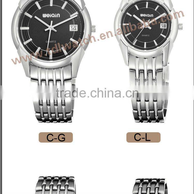2013 New Sapphire Glass All Stainless Steel Couple's Branded Watch
