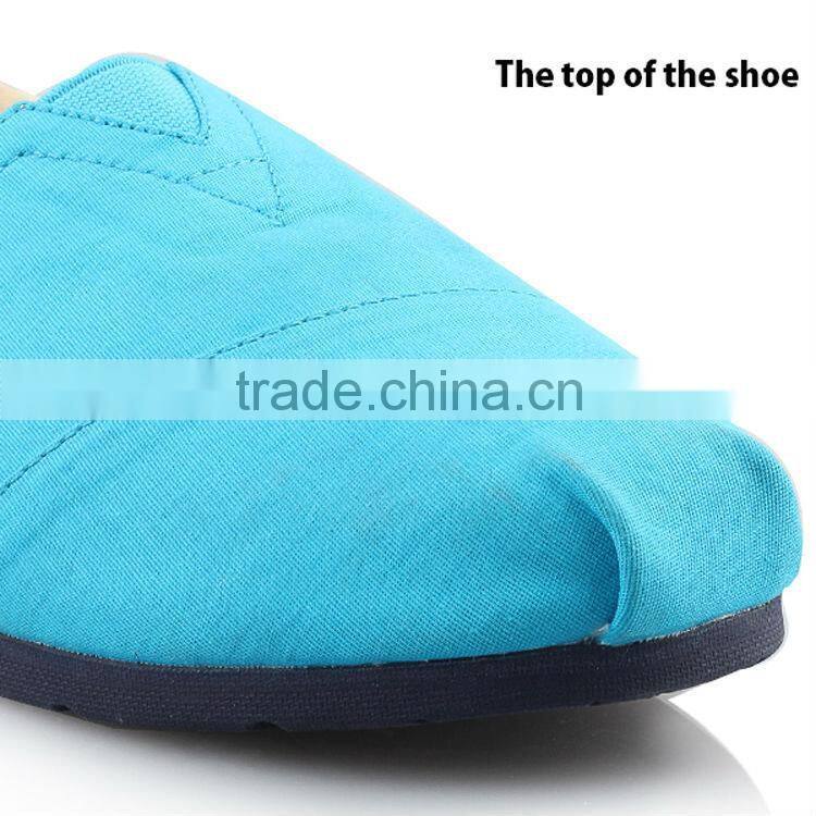 ladies popular rubber sole blank canvas shoes