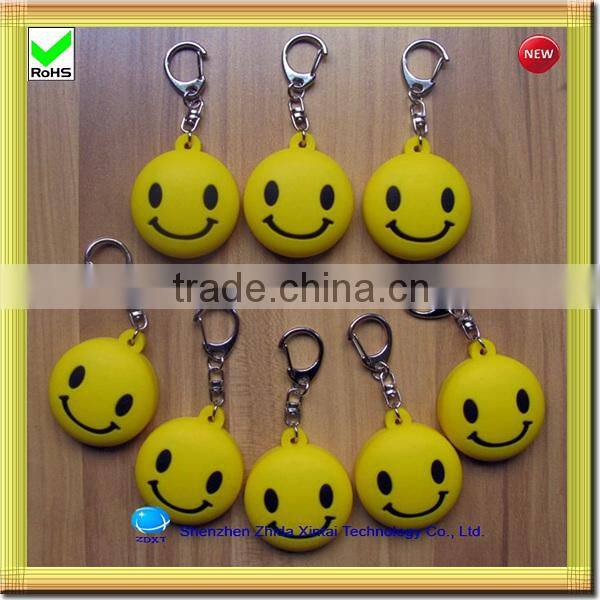 China factory price LED silicone key chain rings bulk