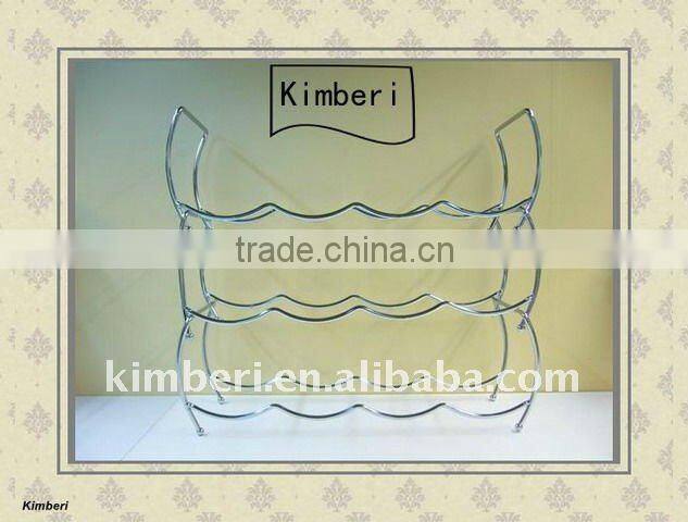 Chrome plated wire wine decanter holder