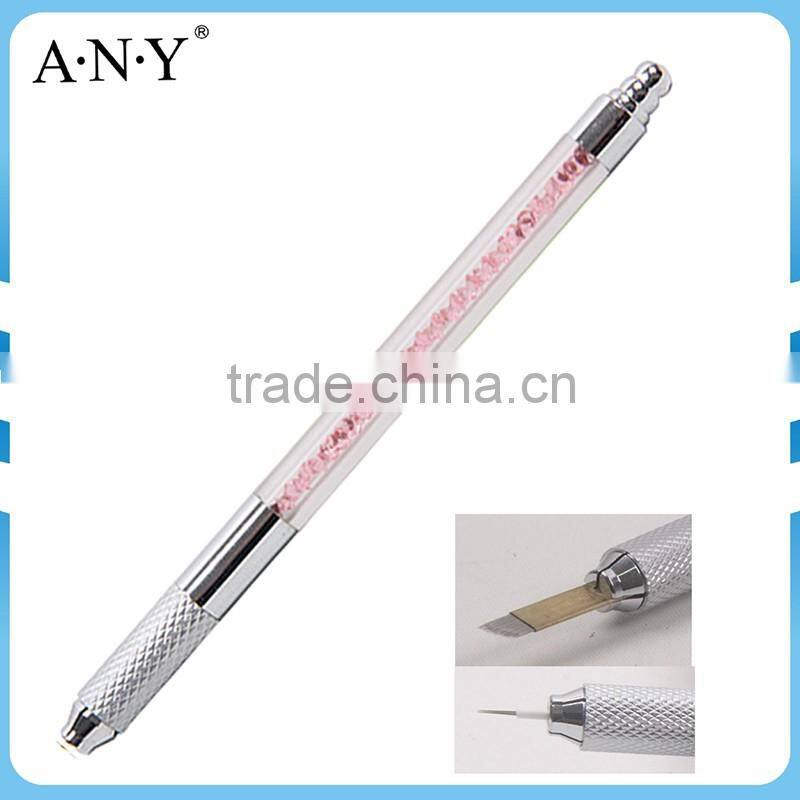 ANY New Hot Sale Acrylic Handle Rhinestone Permanent Eyebrow Pencil Microblading Pen Tool Tattoo Machine Pen