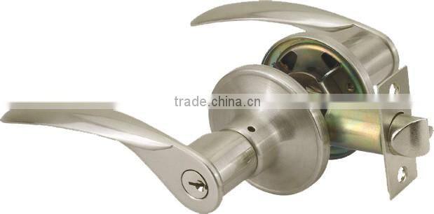 North and south American style zinc alloy double handles main door tubular lever locks