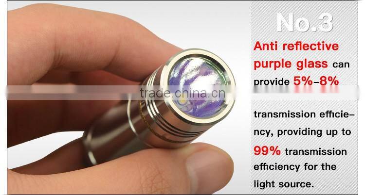 Promotion item Titanium alloy Q5 mini flashlight 16340 rechargeable torchlight