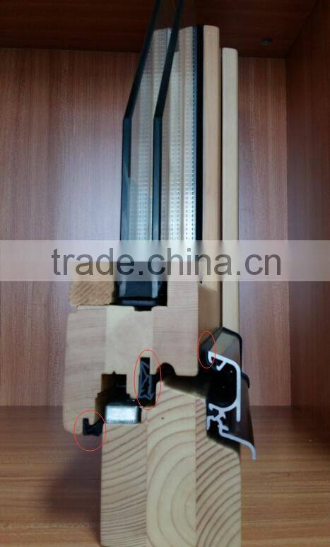 Solid wood built-in grill open outward with true mullion double glazed window