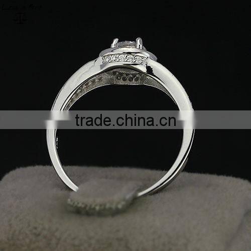 Factory Produce Custom 925 Sterling Silver Ring Simple Design Wedding Ring