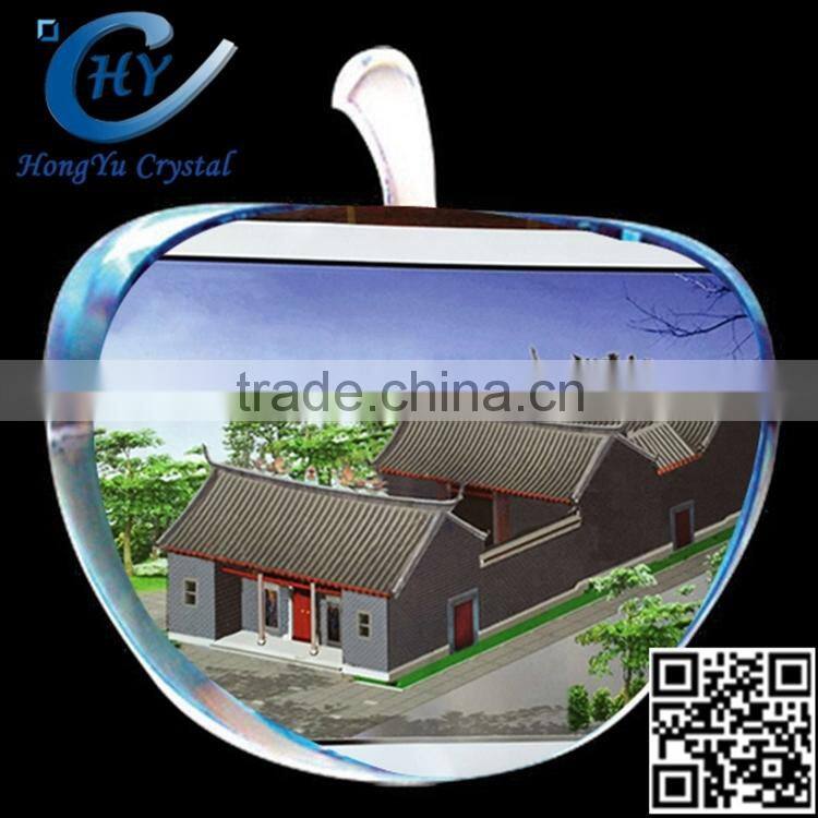 3d fashionable shape laser engraved crystal cube